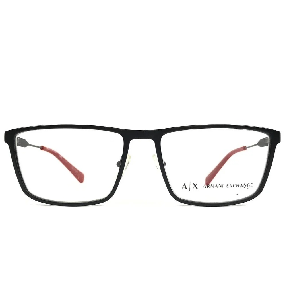 Armani Exchange Eyeglasses Frames AX1022 6063 Black Rectangle Full Rim 55-17-140